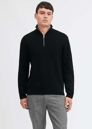 BLAMILANO STITCH KNIT HALF ZIP