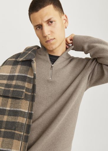 BLAMILANO STITCH KNIT HALF ZIP
