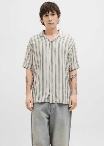 ENZO STRIPE RESORT SHIRT SS ENZO STRIPE RESORT SHIRT SS