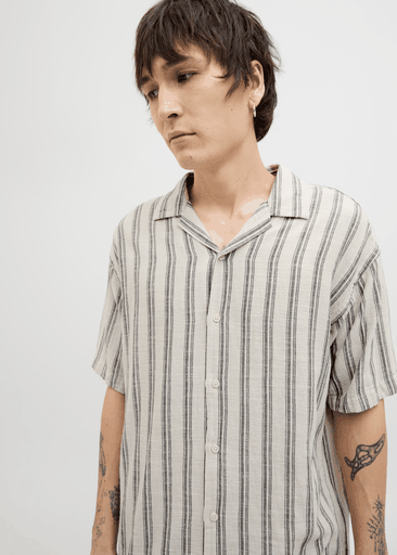 ENZO STRIPE RESORT SHIRT SS ENZO STRIPE RESORT SHIRT SS