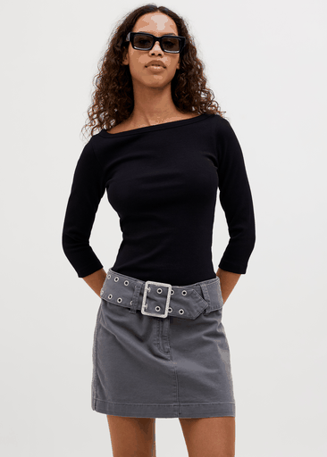 Fifi Str 3/4 Boatneck Top Jrs