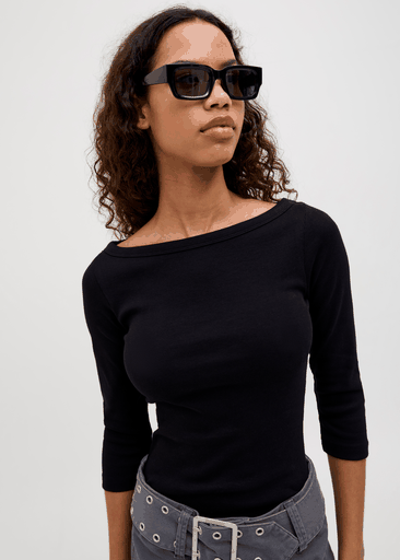 Fifi Str 3/4 Boatneck Top Jrs