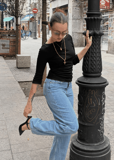 Fifi Str 3/4 Boatneck Top Jrs