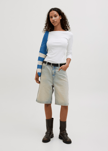Fifi Str 3/4 Boatneck Top Jrs
