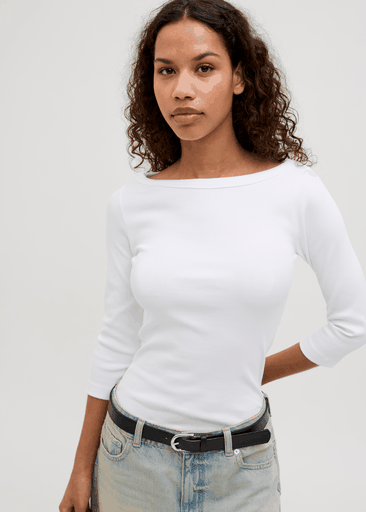 Fifi Str 3/4 Boatneck Top Jrs