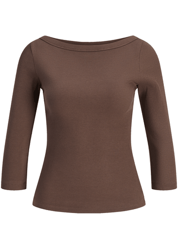 Fifi Str 3/4 Boatneck Top Jrs