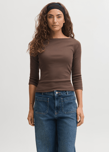 Fifi Str 3/4 Boatneck Top Jrs