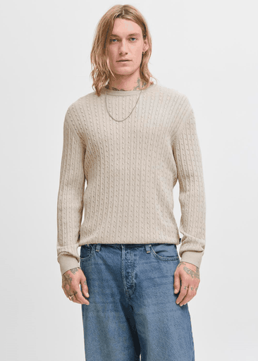 EMIL KNIT CABLE CREW NECK