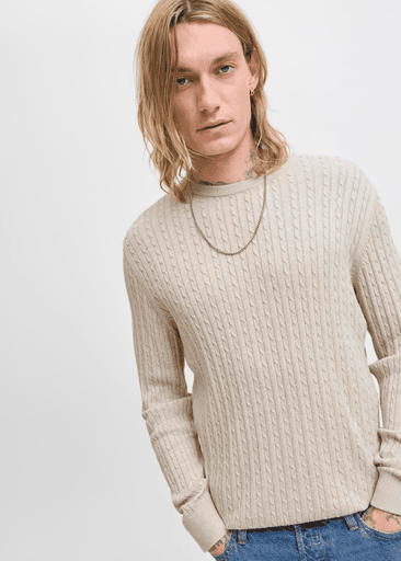 EMIL KNIT CABLE CREW NECK