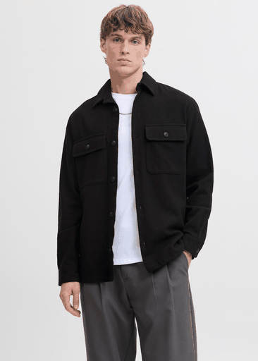 RAYLE MELANGE SOLID L/S OVERSHIRT