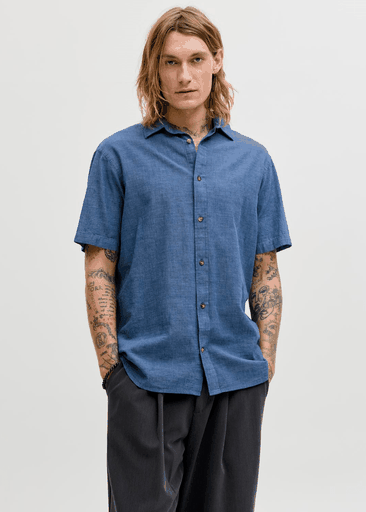 SUMMER LINEN BLEND SHIRT S/S