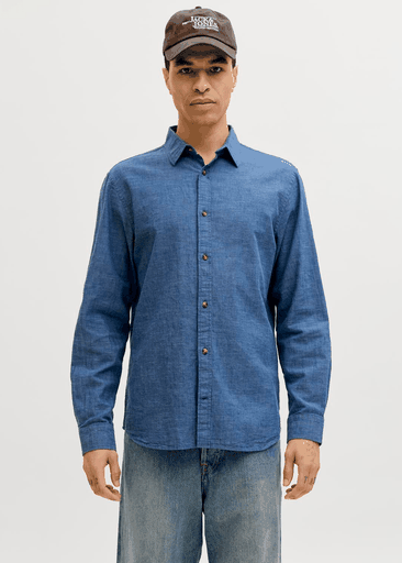 SUMMER LINEN BLEND SHIRT L/S