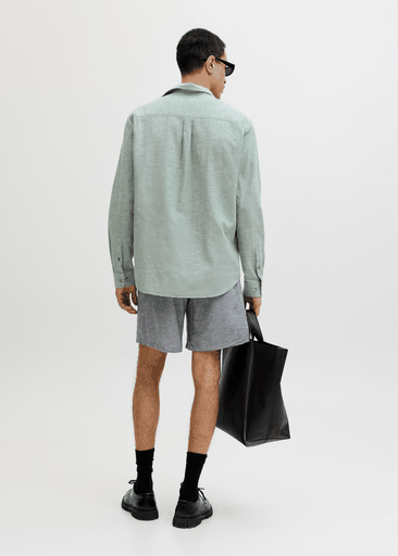 SUMMER LINEN BLEND SHIRT L/S