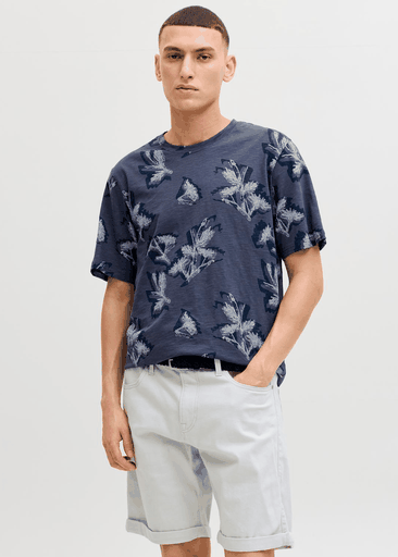 Montauk Aop Tee Crew Neck