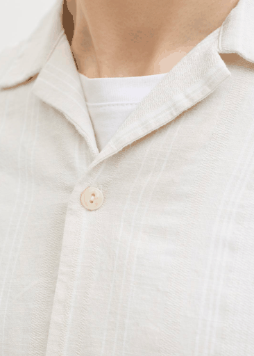 Blusummer Linen Blend Dobby Ss Shirt