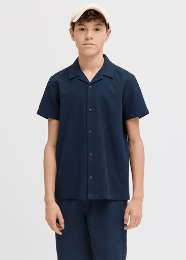 Global Waffle Resort Shirt Ss Jnr
