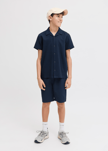 Global Waffle Resort Shirt Ss Jnr