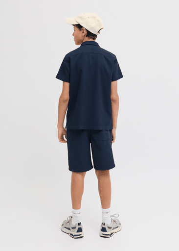 Global Waffle Resort Shirt Ss Jnr