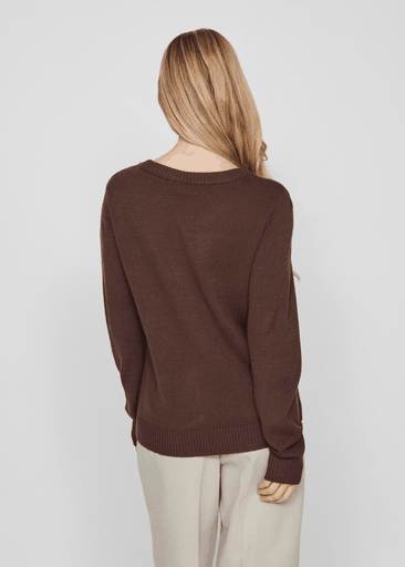 RIL O-NECK L/S KNIT TOP