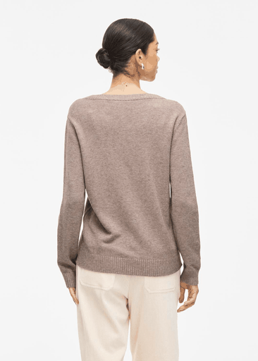 RIL O-NECK L/S KNIT TOP