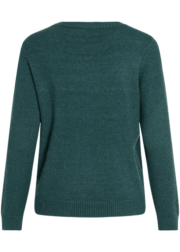 RIL O-NECK L/S KNIT TOP