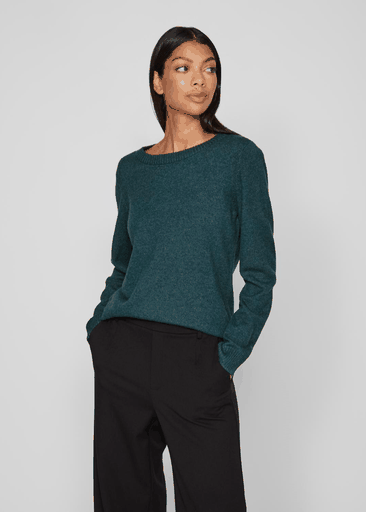 RIL O-NECK L/S KNIT TOP