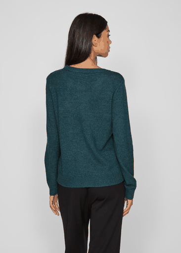RIL O-NECK L/S KNIT TOP