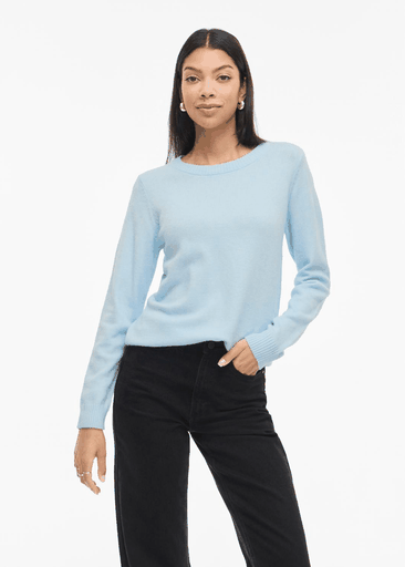 RIL O-NECK L/S KNIT TOP