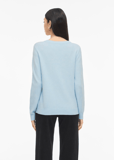 RIL O-NECK L/S KNIT TOP