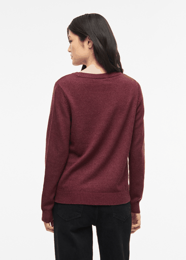 RIL O-NECK L/S KNIT TOP