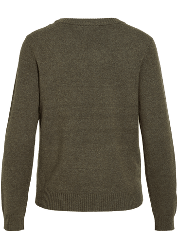 RIL O-NECK L/S KNIT TOP
