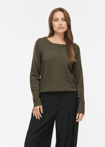 RIL O-NECK L/S KNIT TOP