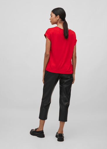 ELLETTE S/S SATIN TOP