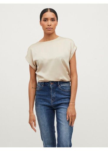 ELLETTE S/S SATIN TOP
