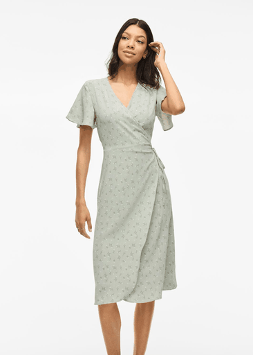 LOVIE S/S WRAP MIDI DRESS