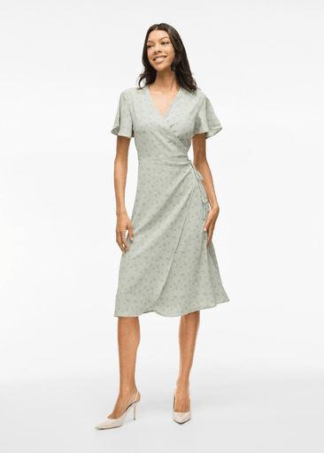 LOVIE S/S WRAP MIDI DRESS