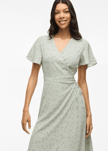 LOVIE S/S WRAP MIDI DRESS