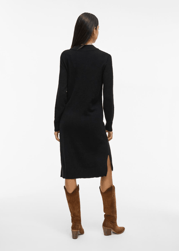 RIL CREW NECK L/S MIDI DRESS
