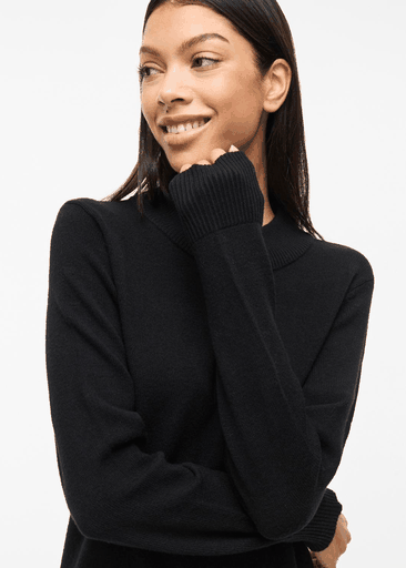 RIL CREW NECK L/S MIDI DRESS