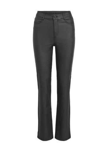 COMMIT COATED HIGH WAIST STRAIGHT PANT