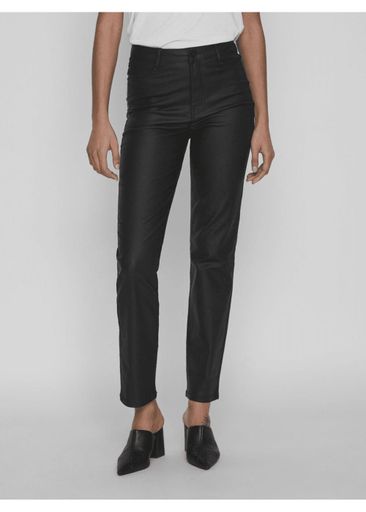 COMMIT COATED HIGH WAIST STRAIGHT PANT