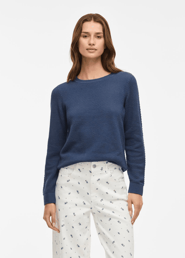 DALO O-NECK L/S KNIT TOP