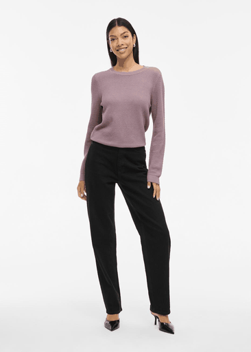 DALO O-NECK L/S KNIT TOP