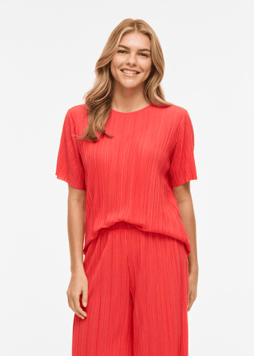 PLISA O-NECK S/S TOP