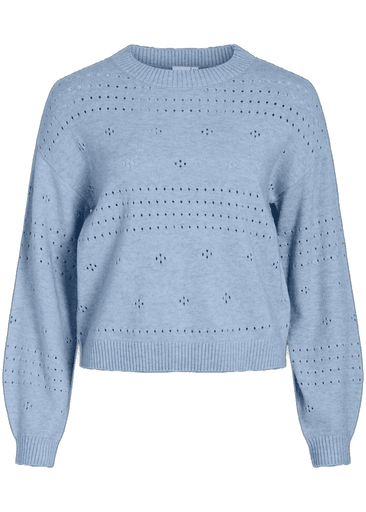 RIL L/S O-NECK POINTELLE KNIT TOP RIL L/S O-NECK POINTELLE KNIT TOP