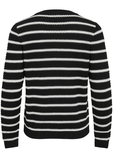DALO O-NECK L/S STRIPE KNIT TOP