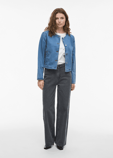 REBA L/S O-NECK DENIM JACKET REBA L/S O-NECK DENIM JACKET