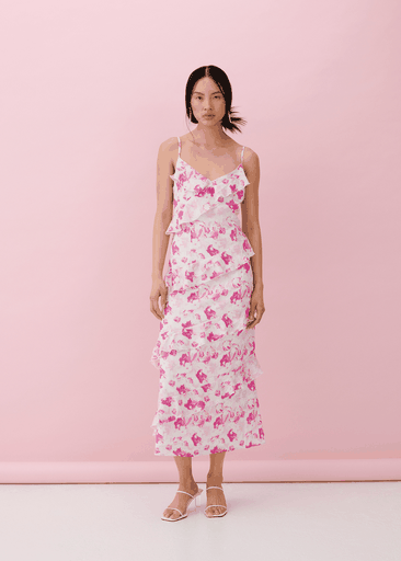 LINA V-NECK S/L ANKLE DRESS LINA V-NECK S/L ANKLE DRESS