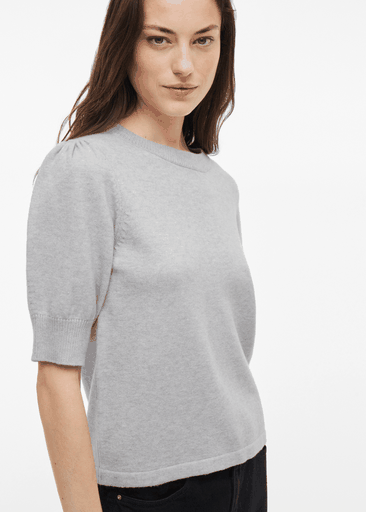 RIL 2/4 SLEEVE O-NECK KNIT TOP RIL 2/4 SLEEVE O-NECK KNIT TOP