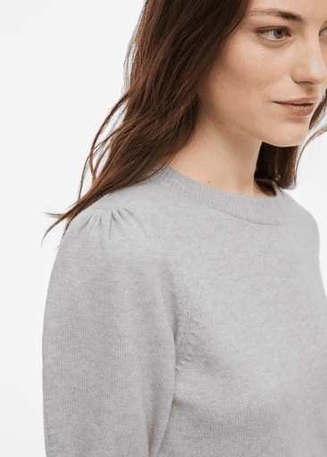 RIL 2/4 SLEEVE O-NECK KNIT TOP RIL 2/4 SLEEVE O-NECK KNIT TOP